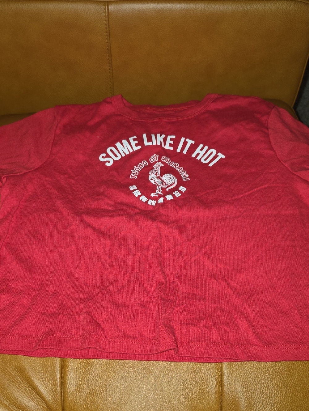 Sriracha Engine Red "Some Like It Hot" Graphic Cropped Tee 2xl